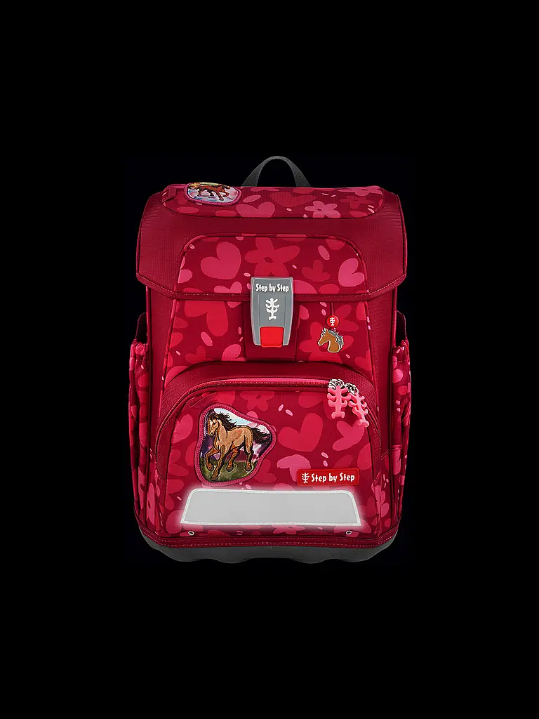 STEP BY STEP | Set de mochila escolar 5 piezas CLOUD Wild Horse Nora | Rojo