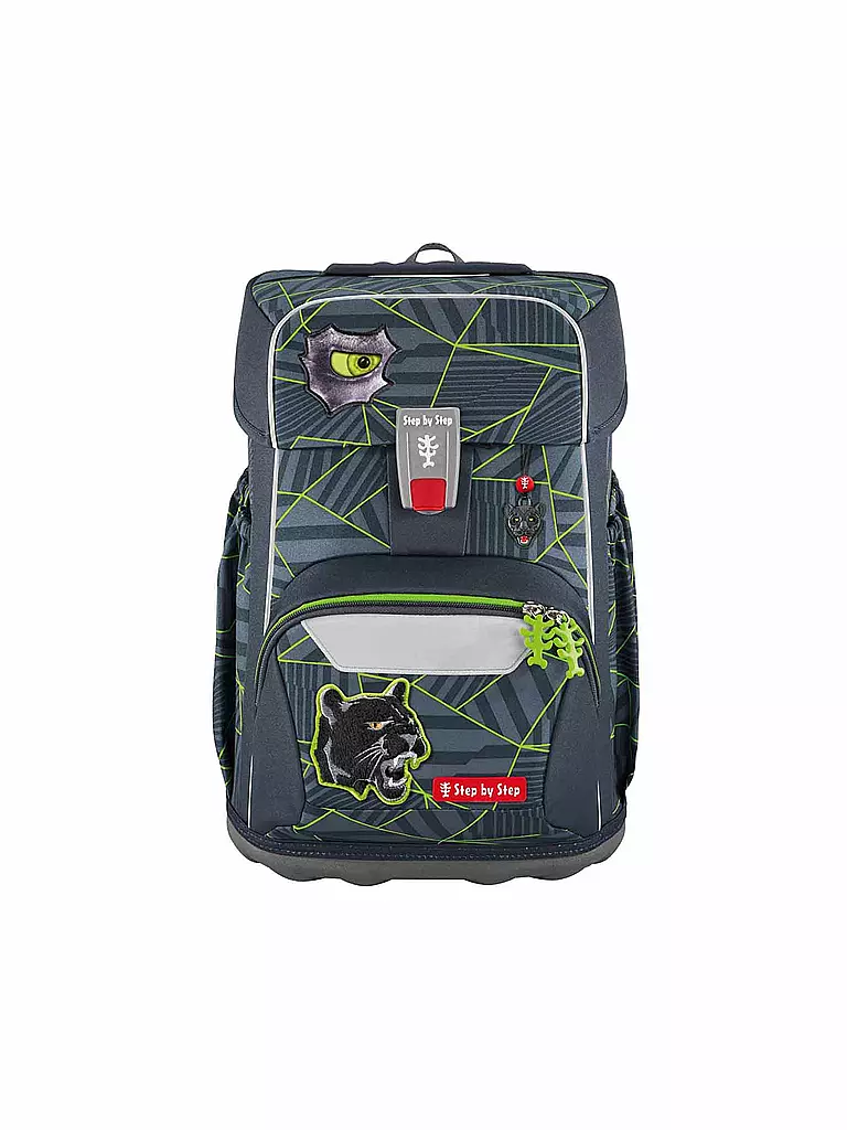 STEP BY STEP | Set de mochila escolar 5 piezas GIANT Dark Cat Chiko | Negro