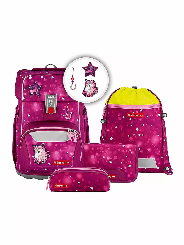 STEP BY STEP | Set de mochila escolar 5 piezas GIANT Unicorn Nuala | Lila