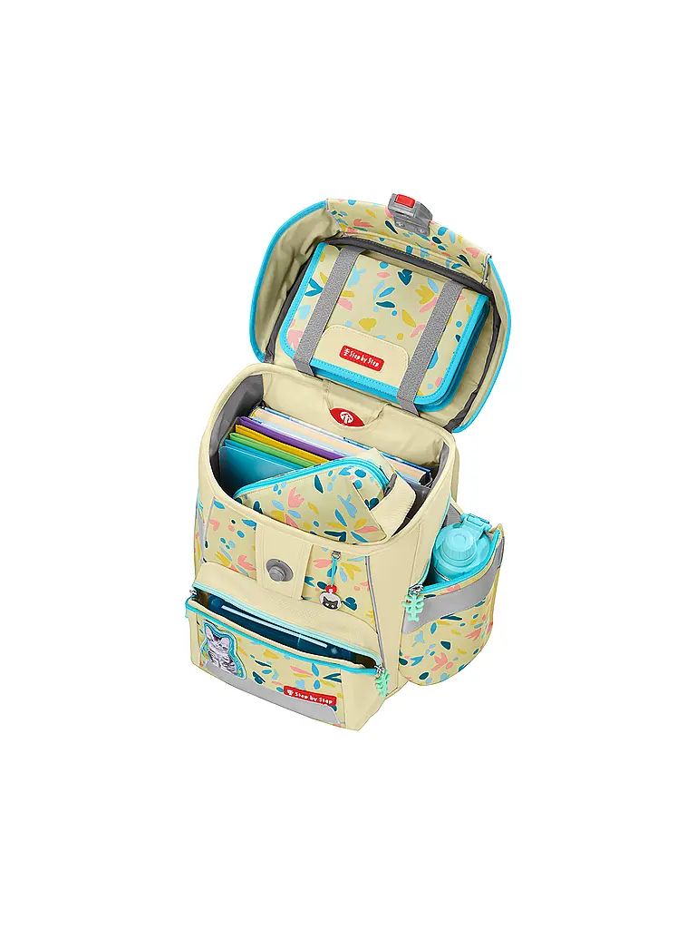 STEP BY STEP | Set de Mochila Escolar 5 piezas SPACE Cat Lilly | Crema