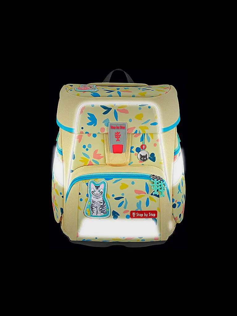 STEP BY STEP | Set de Mochila Escolar 5 piezas SPACE Cat Lilly | Crema