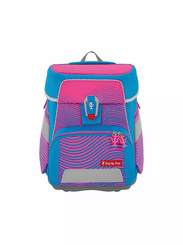 STEP BY STEP | Set de mochila escolar 5 piezas SPACE Neon Kolibri Kaja | Fucsia
