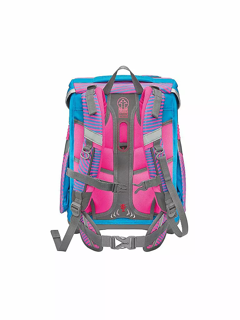 STEP BY STEP | Set de mochila escolar 5 piezas SPACE Neon Kolibri Kaja | Fucsia