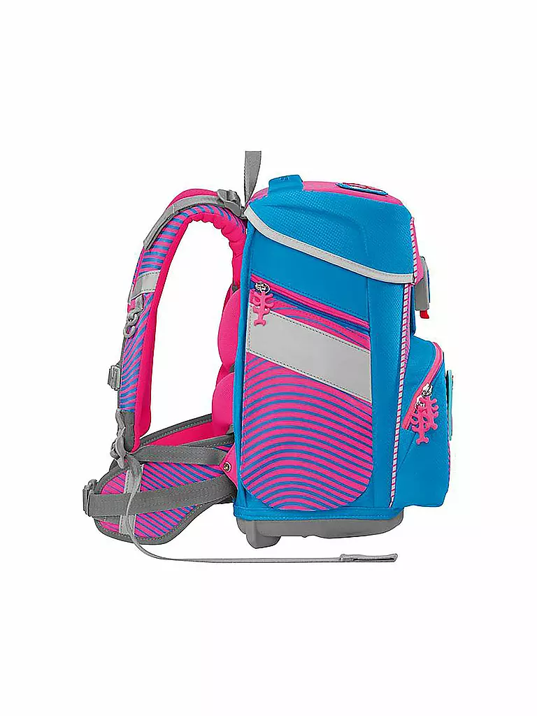 STEP BY STEP | Set de mochila escolar 5 piezas SPACE Neon Kolibri Kaja | Fucsia