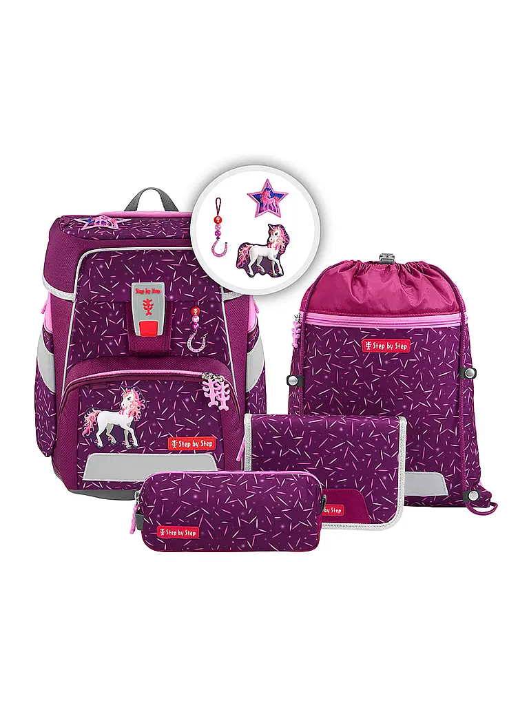 STEP BY STEP | Set de mochila escolar 5 piezas SPACE Pretty Unicorn | Baya