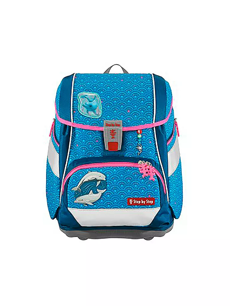 STEP BY STEP | Set de mochila escolar 6 piezas 2en1 Plus Dolphin Pippa | Turquesa