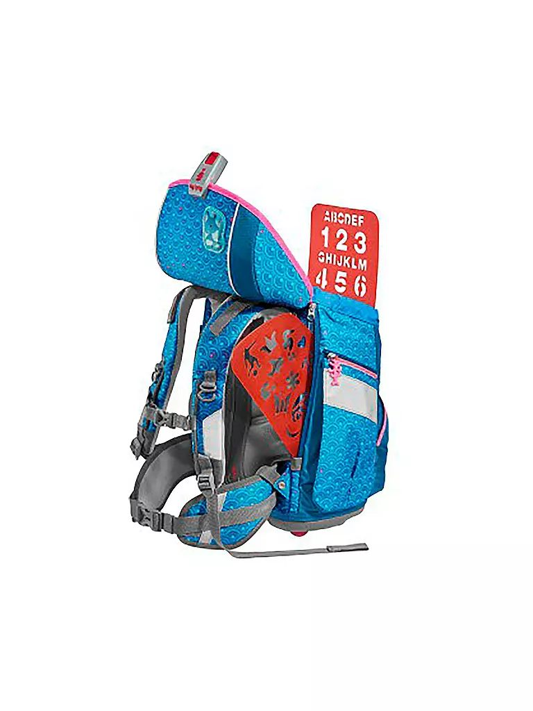 STEP BY STEP | Set de mochila escolar 6 piezas 2en1 Plus Dolphin Pippa | Turquesa