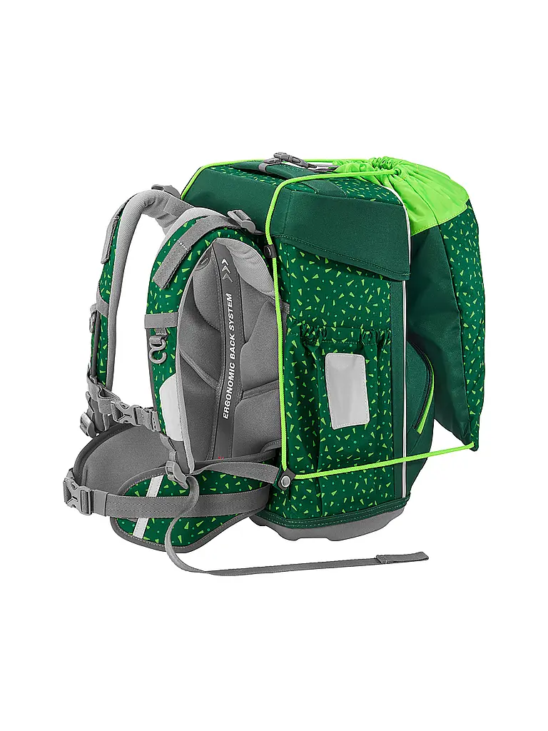 STEP BY STEP | Set de mochila escolar BASIS Green Graphics | Verde oscuro