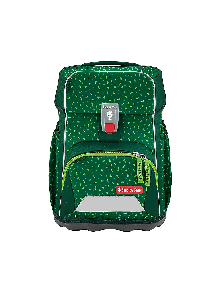STEP BY STEP | Set de mochila escolar BASIS Green Graphics | Verde oscuro