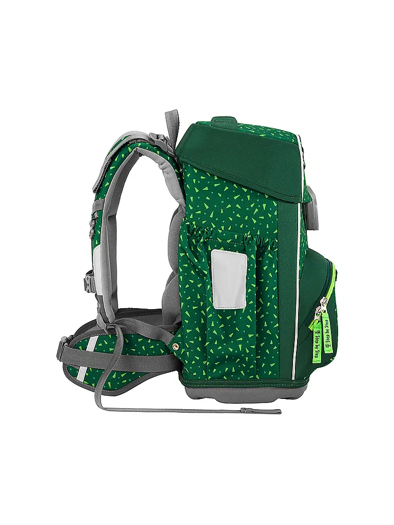 STEP BY STEP | Set de mochila escolar BASIS Green Graphics | Verde oscuro