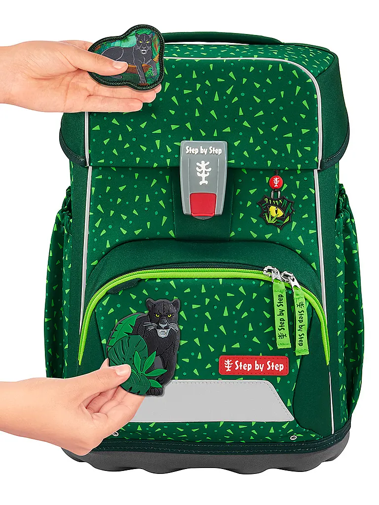 STEP BY STEP | Set de mochila escolar BASIS Green Graphics | Verde oscuro