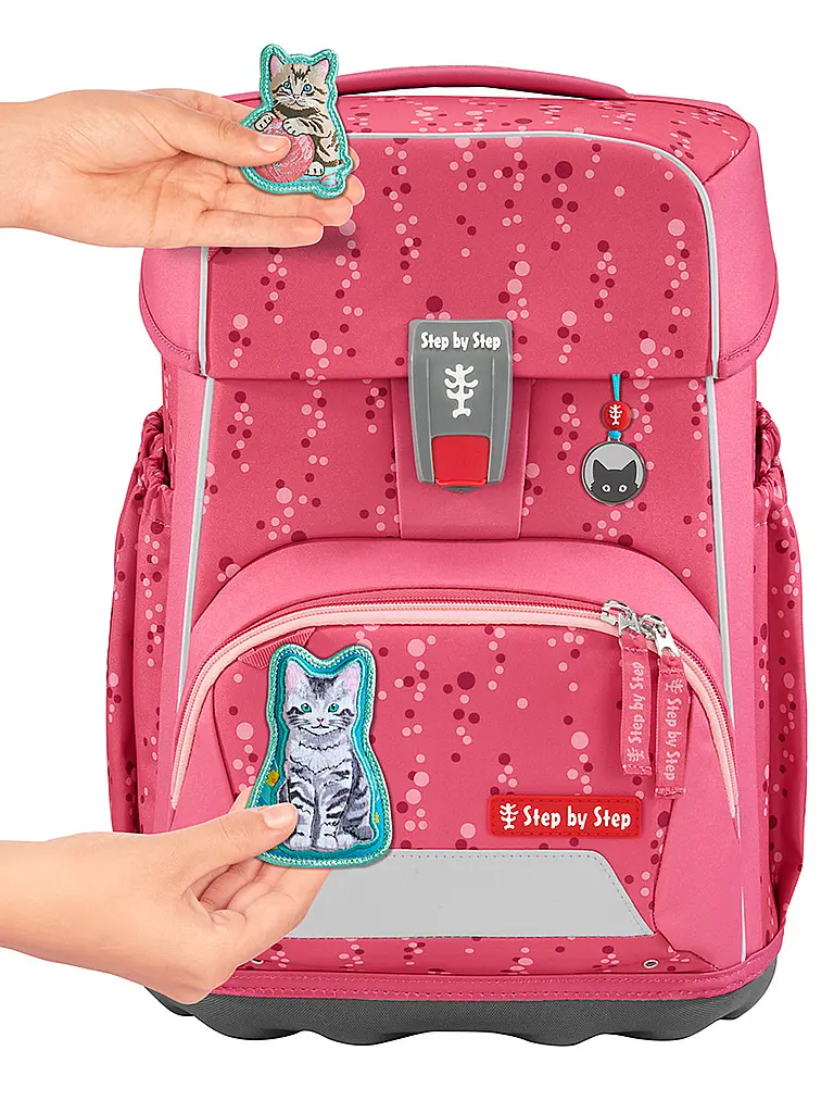 STEP BY STEP | Set de mochila escolar BASIS Pink Bubbles | Fucsia