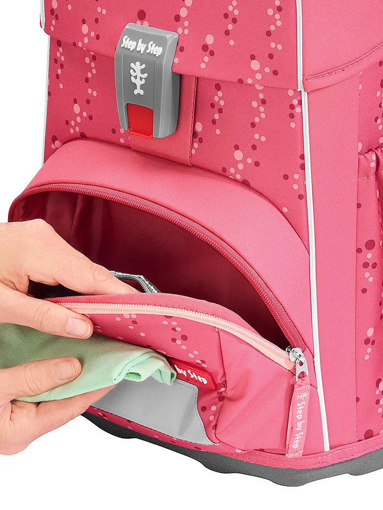 STEP BY STEP | Set de mochila escolar BASIS Pink Bubbles | Fucsia