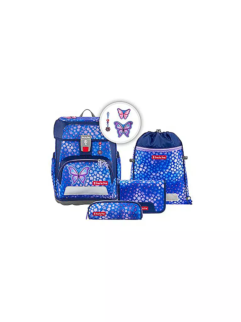 STEP BY STEP | Set de mochila escolar Cloud 5 piezas Butterfly Maja | Lila
