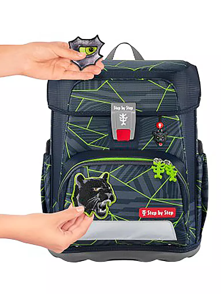 STEP BY STEP | Set de mochila escolar Cloud 5 piezas Cat Chiko | Negro