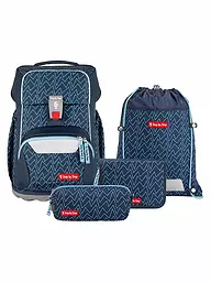 STEP BY STEP | Set de mochila escolar de 4 piezas BASIS Purple Konfetti | Azul oscuro