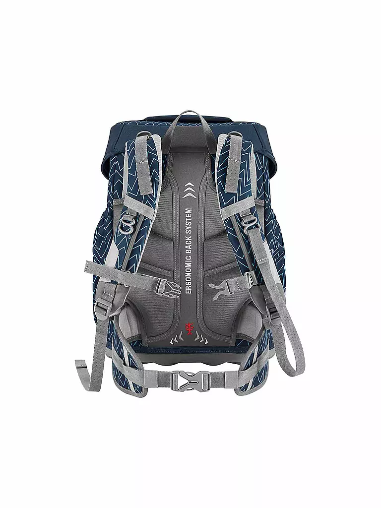 STEP BY STEP | Set de mochila escolar de 4 piezas BASIS Blue Lines |