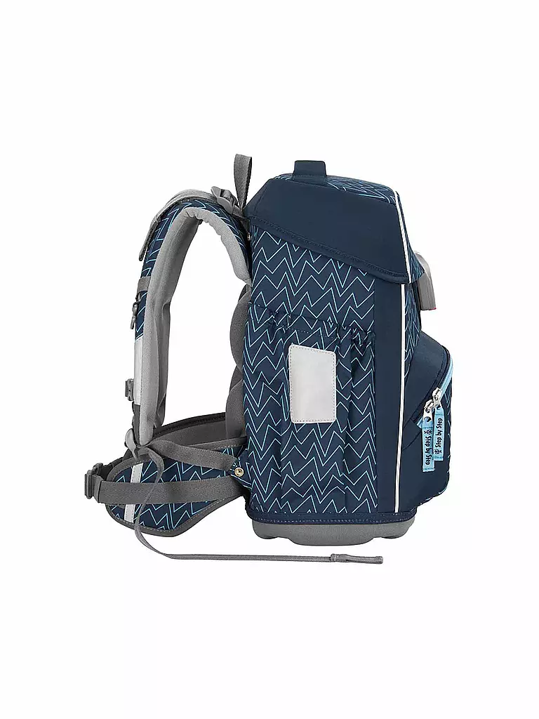 STEP BY STEP | Set de mochila escolar de 4 piezas BASIS Blue Lines |
