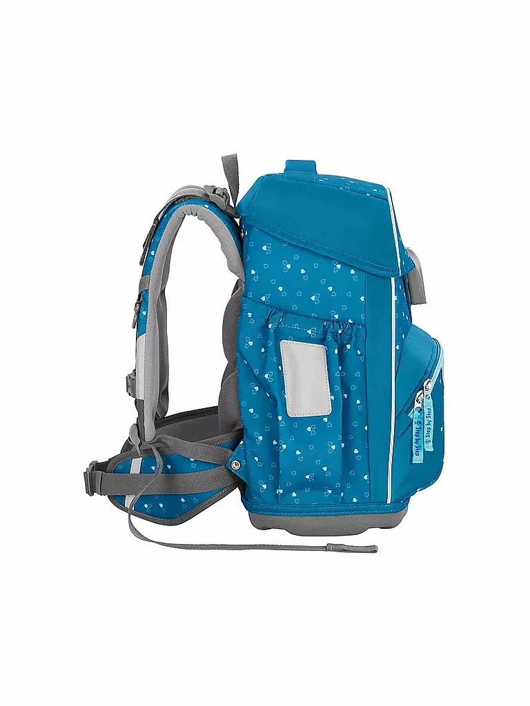 STEP BY STEP | Set de mochila escolar de 4 piezas BASIS Corazones Azules |