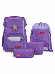 STEP BY STEP | Set de mochila escolar de 4 piezas BASIS Purple Konfetti | Lila