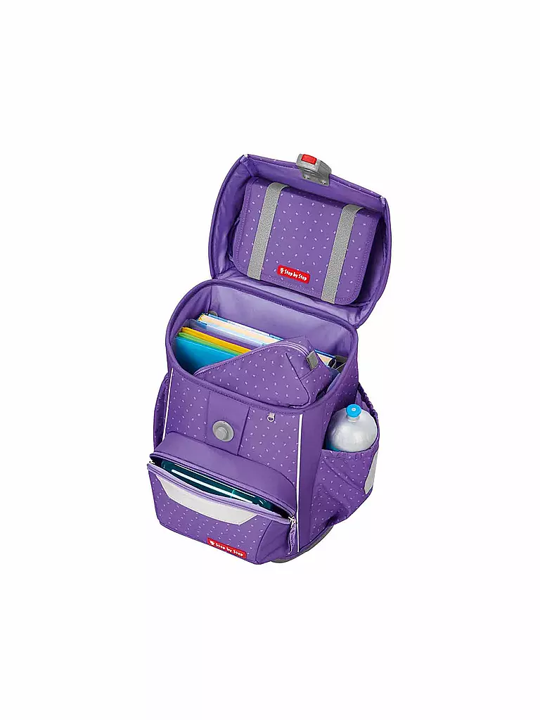 STEP BY STEP | Set de mochila escolar de 4 piezas BASIS Purple Konfetti |