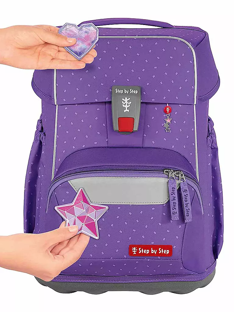 STEP BY STEP | Set de mochila escolar de 4 piezas BASIS Purple Konfetti |