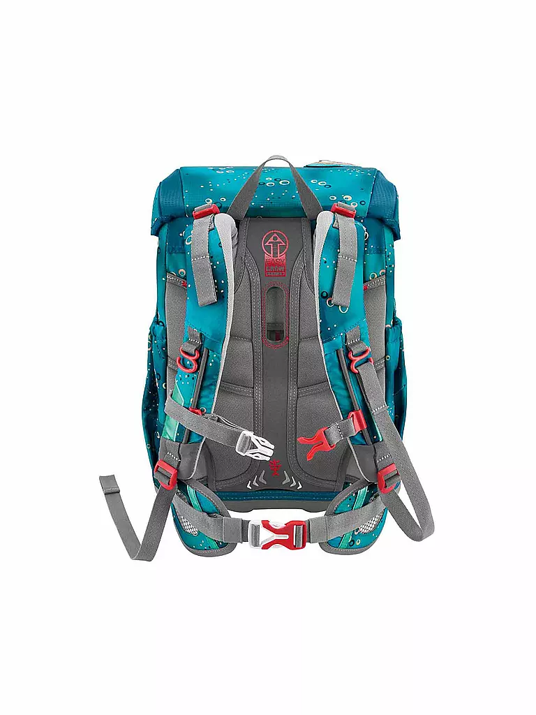 STEP BY STEP | Set de mochila escolar de 5 piezas CLOUD Basty | Turquesa