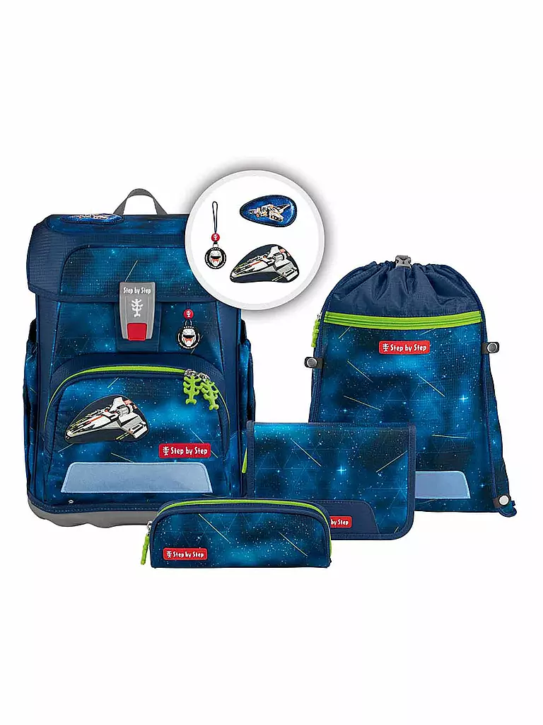 STEP BY STEP | Set de mochila escolar de 5 piezas CLOUD Galactus | Azul