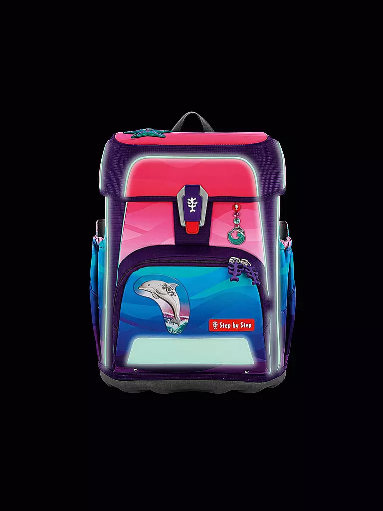 STEP BY STEP | Set de Mochila Escolar de 5 Piezas CLOUD Ocean Dolphin Lana |