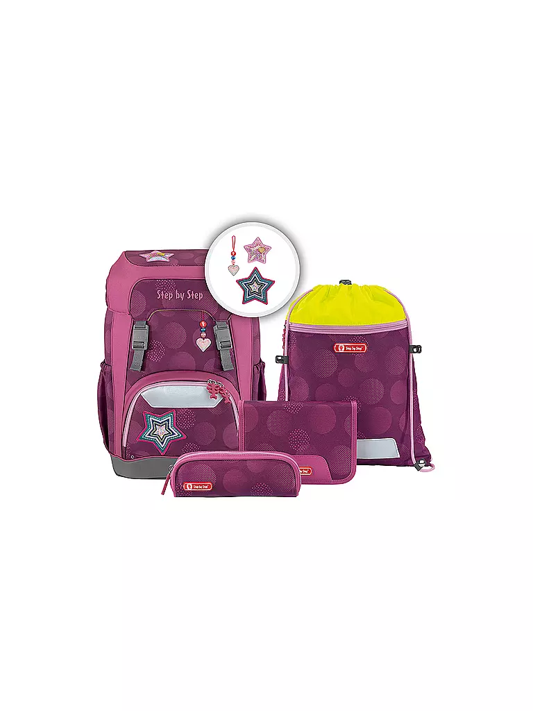 STEP BY STEP | Set de mochila escolar de 5 piezas Giant Glamour Star | Baya