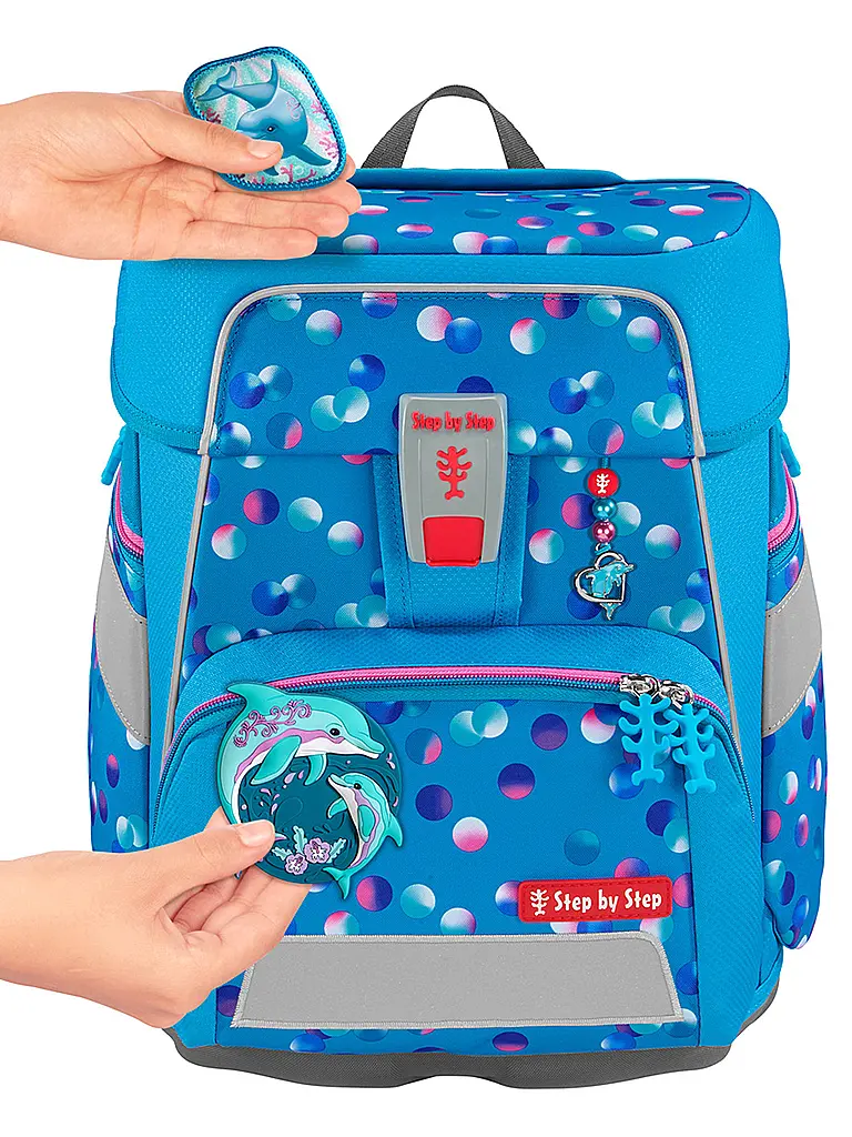 STEP BY STEP | Set de mochila escolar de 5 piezas SPACE Dolphin Finja |