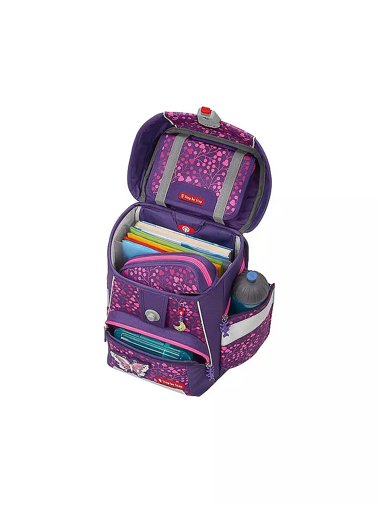 STEP BY STEP | Set de mochila escolar de 5 piezas SPACE Shine Butterfly Night Ina | Baya