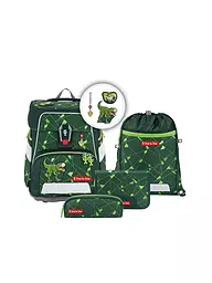 STEP BY STEP | Set de mochila escolar de 5 piezas SPACE Shine Dino Night Tyro | Verde