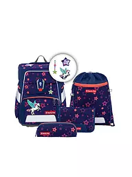 STEP BY STEP | Set de mochila escolar de 5 piezas SPACE Shine Dino Night Tyro | Lila