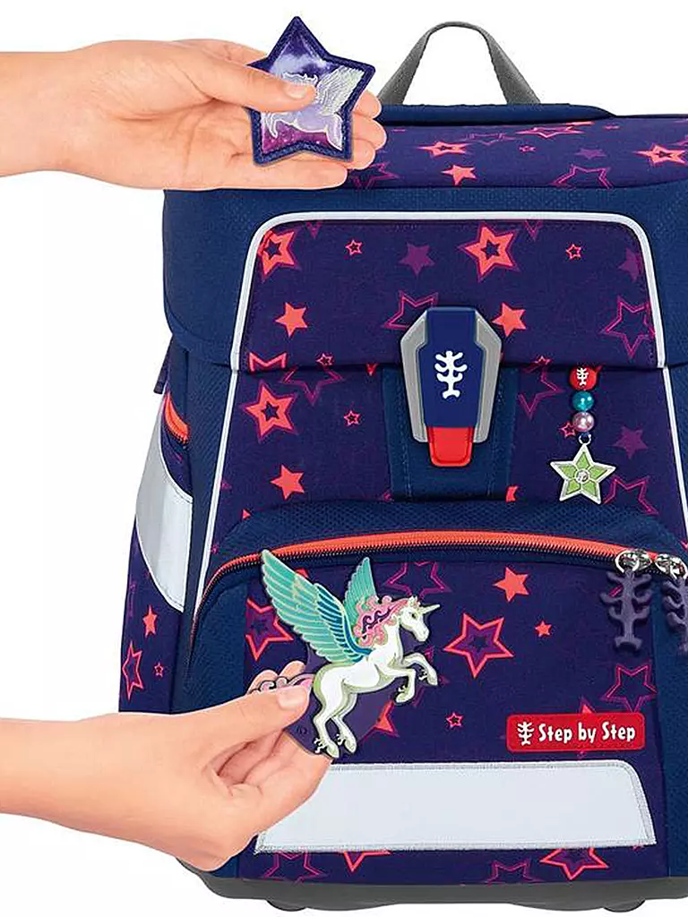 STEP BY STEP | Set de mochila escolar de 5 piezas SPACE Shine Pegasus Night Nuala | 