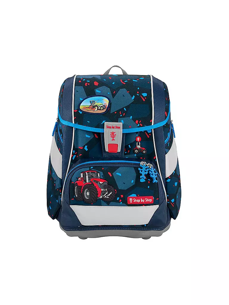 STEP BY STEP | Set de mochila escolar de 6 piezas - 2en1 Plus Tractor Freddy | Negro