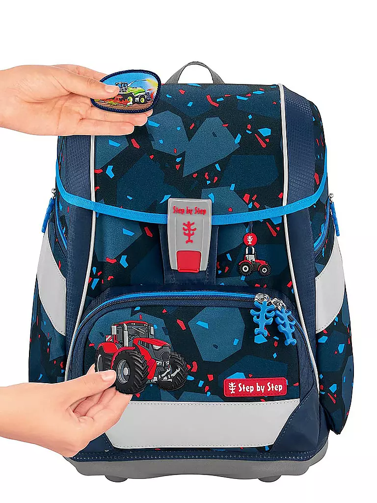 STEP BY STEP | Set de mochila escolar de 6 piezas - 2en1 Plus Tractor Freddy | 