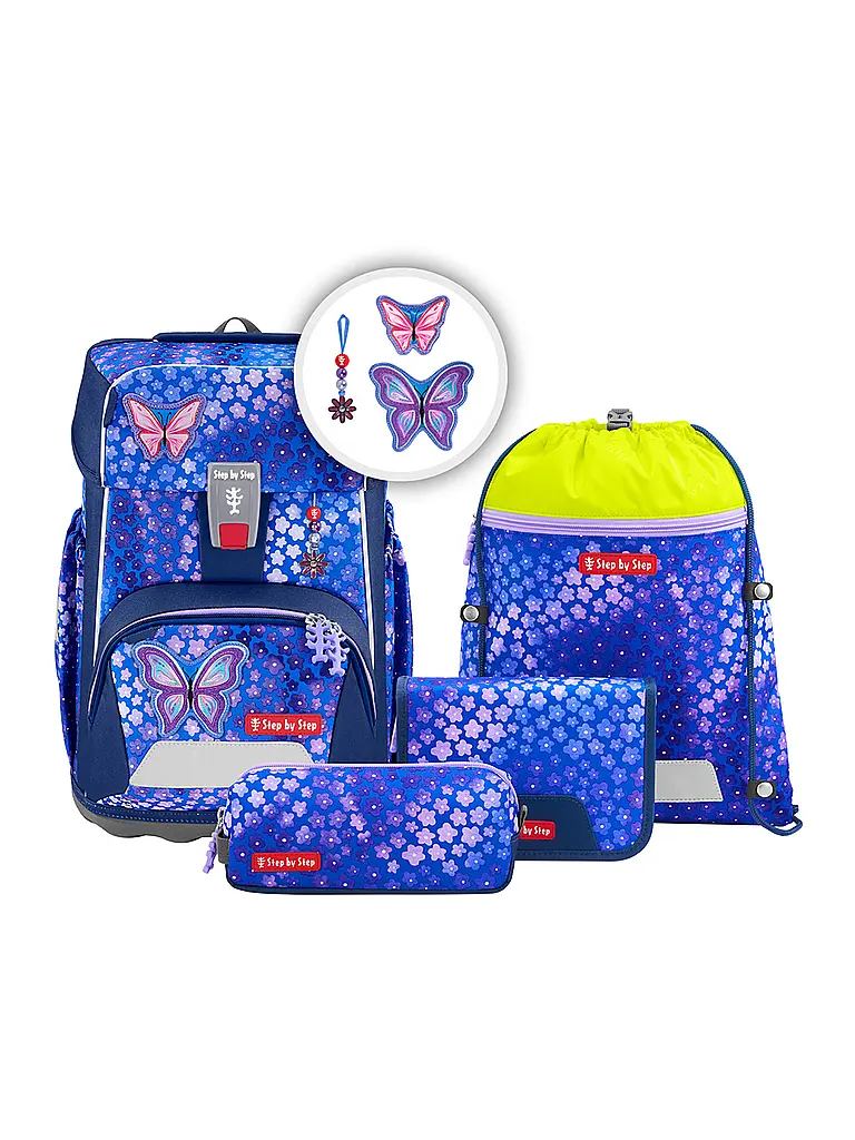STEP BY STEP | Set de mochila escolar GIANT de 5 piezas Butterfly Maja | Lila