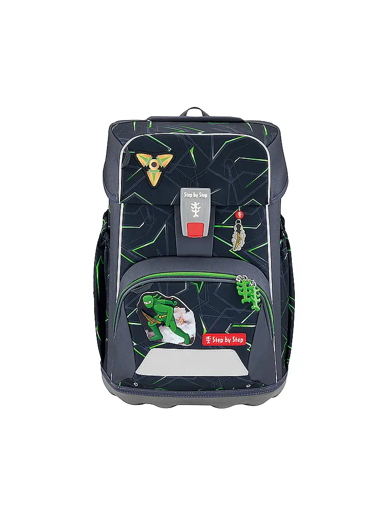 STEP BY STEP | Set de mochila escolar GIANT de 5 piezas Ninja Kimo | Negro