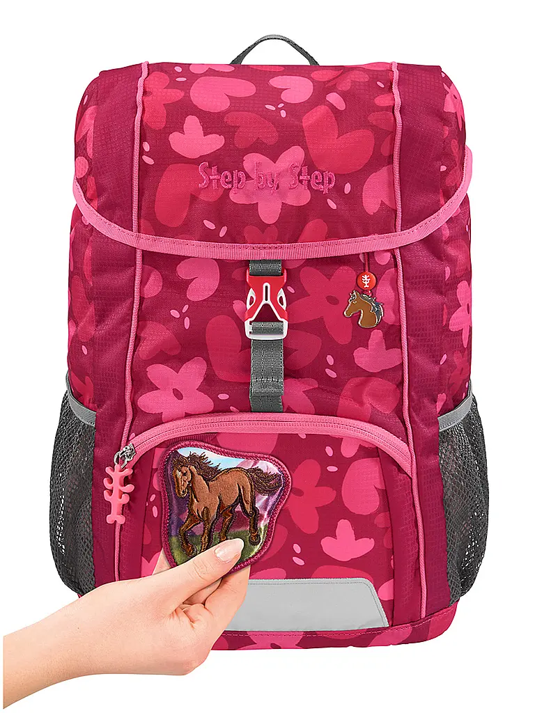 STEP BY STEP | Set de mochila infantil de 3 piezas - Wild Horse Nora | Fucsia