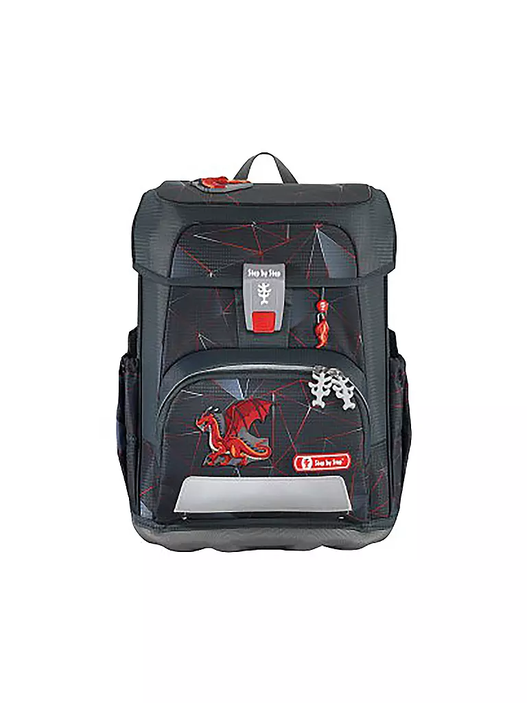 STEP BY STEP | Set de mochilas escolares 5 piezas CLOUD Dragon Drako | Negro