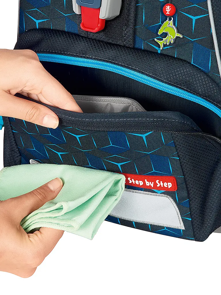 STEP BY STEP | Set de mochilas escolares 5 piezas SPACE Shine Shark Dexte | Negro