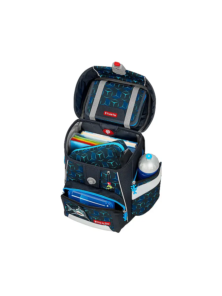 STEP BY STEP | Set de mochilas escolares 5 piezas SPACE Shine Shark Dexte | Negro