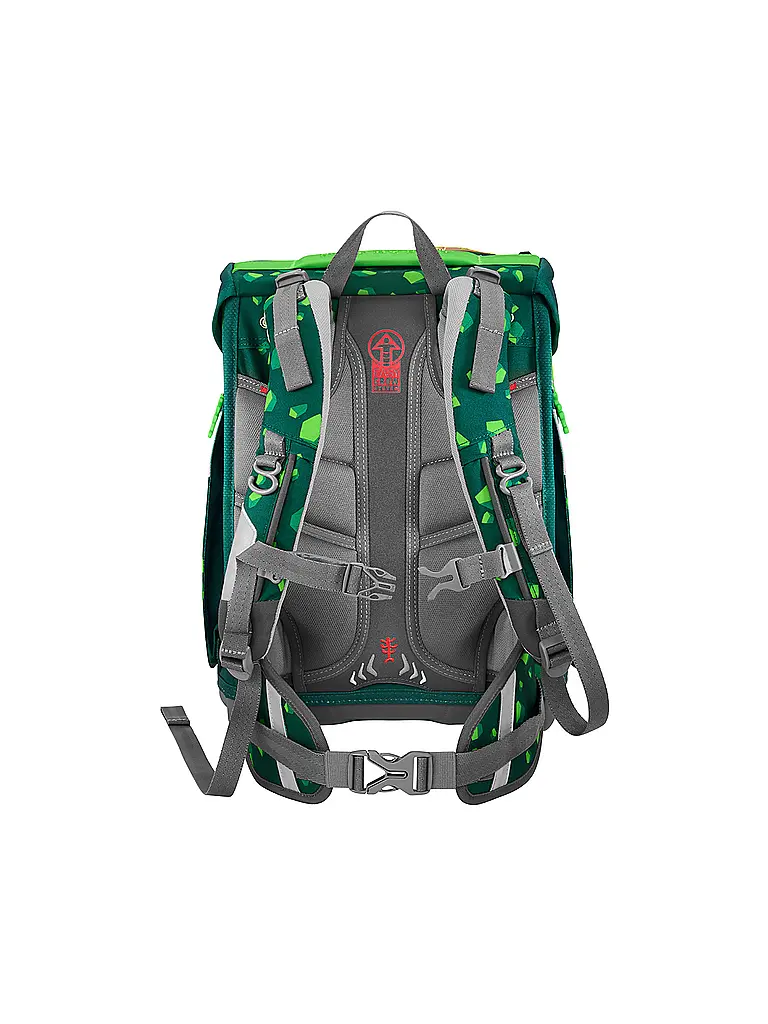 STEP BY STEP | Set de mochilas escolares de 5 piezas SPACE Dino Targo | Verde oscuro