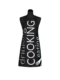 STUCO | Delantal de cóctel NEWSPAPER 80x85cm | Negro