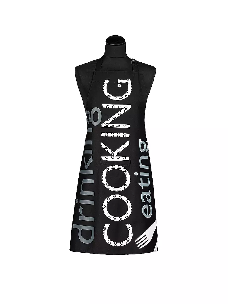 STUCO | Delantal de cóctel NEWSPAPER 80x85cm | Negro