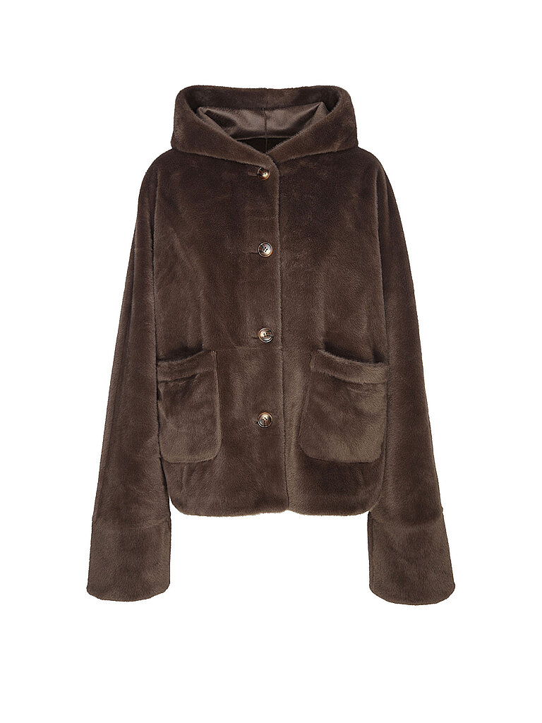 Chaqueta reversible con aspecto de piel RYLEE marrón 34