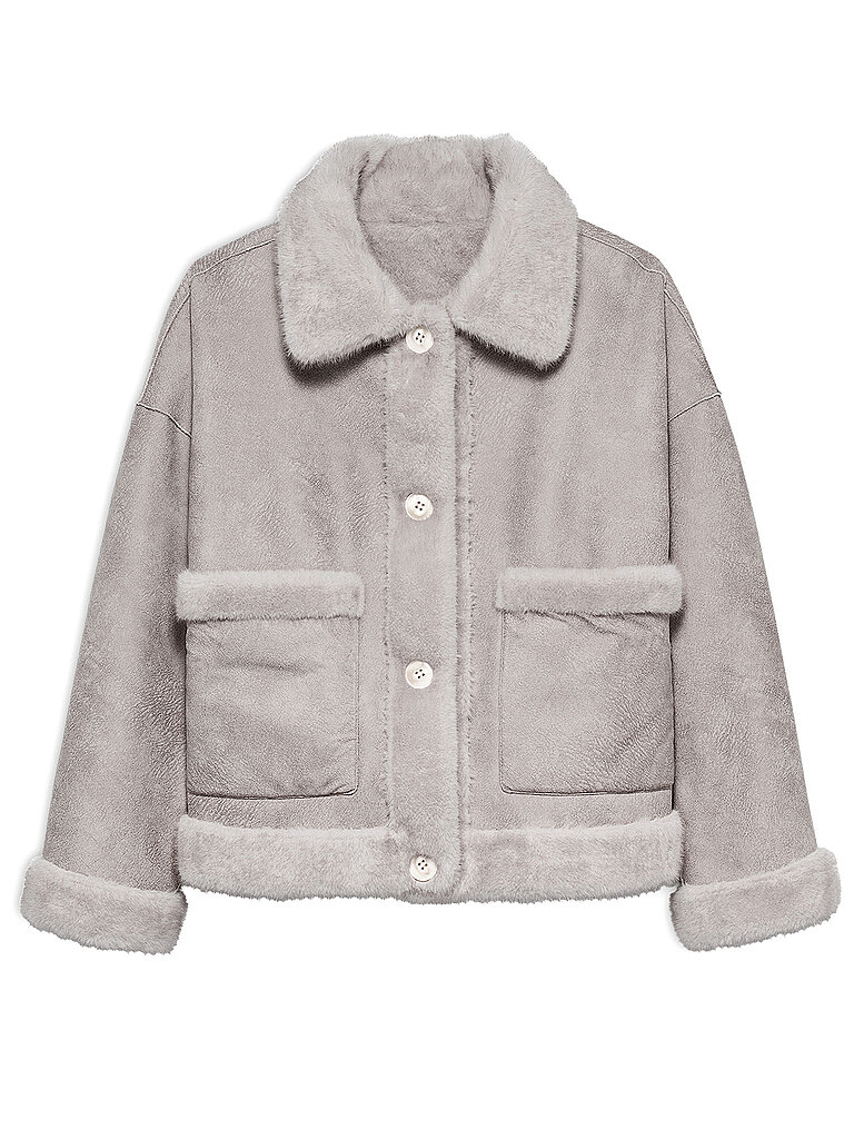 Studio Ar Chaqueta reversible con aspecto de piel FAJE gris