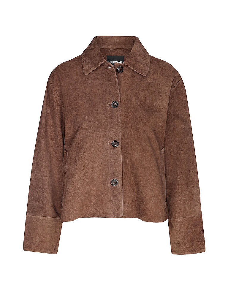 Chaqueta de cuero ELAINE marrón 40