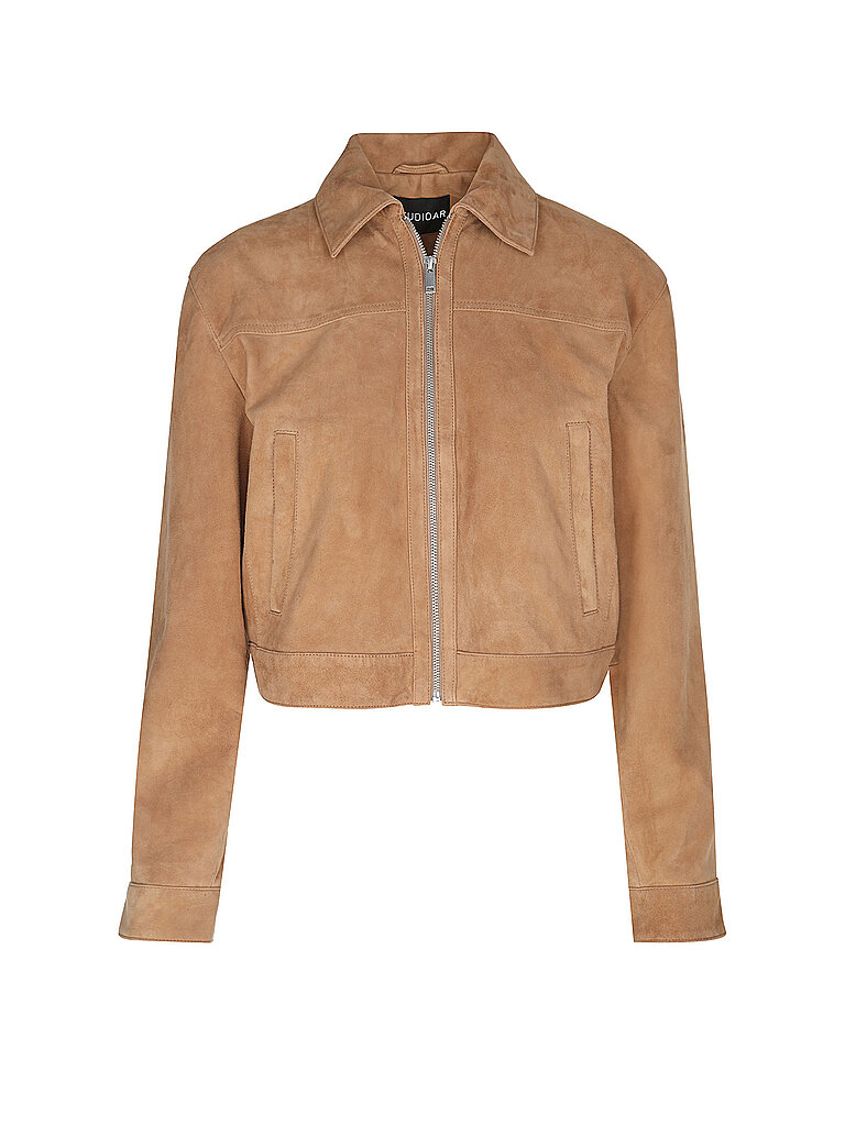 Chaqueta de cuero SUE marrón claro 38
